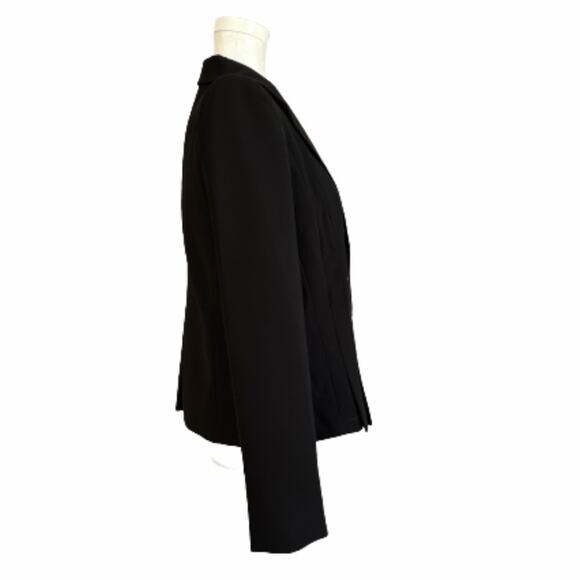 Giorgio Sant’Angelo Blazer Jacket Black Button Front Pleated Classic Size 12 - Picture 6 of 12